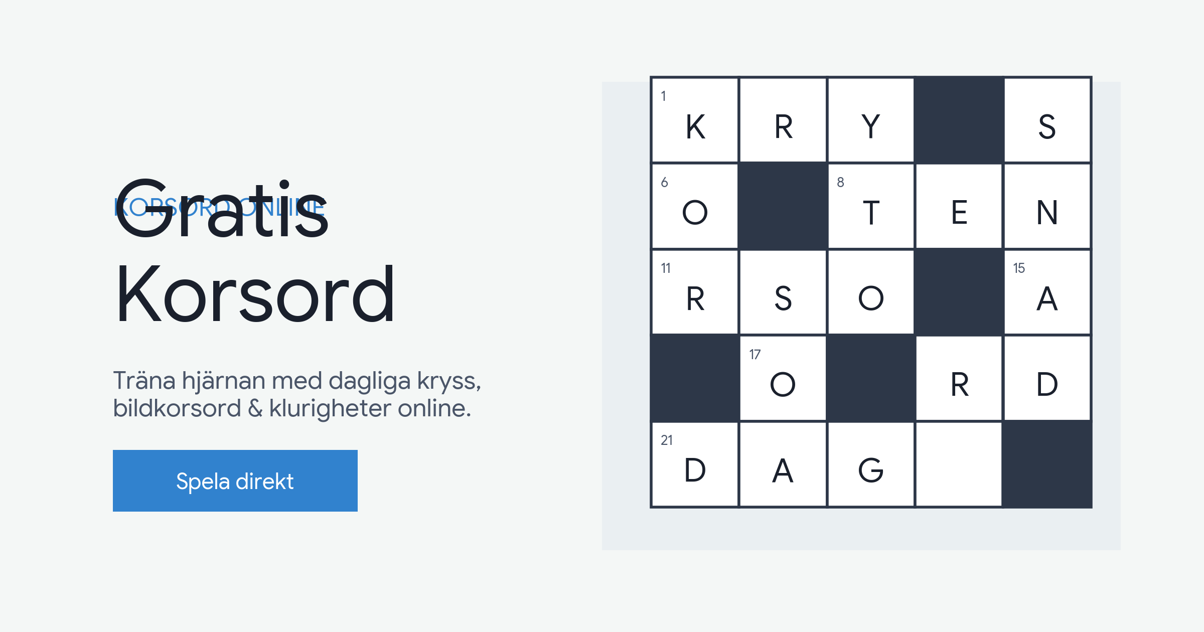 Gratis korsord