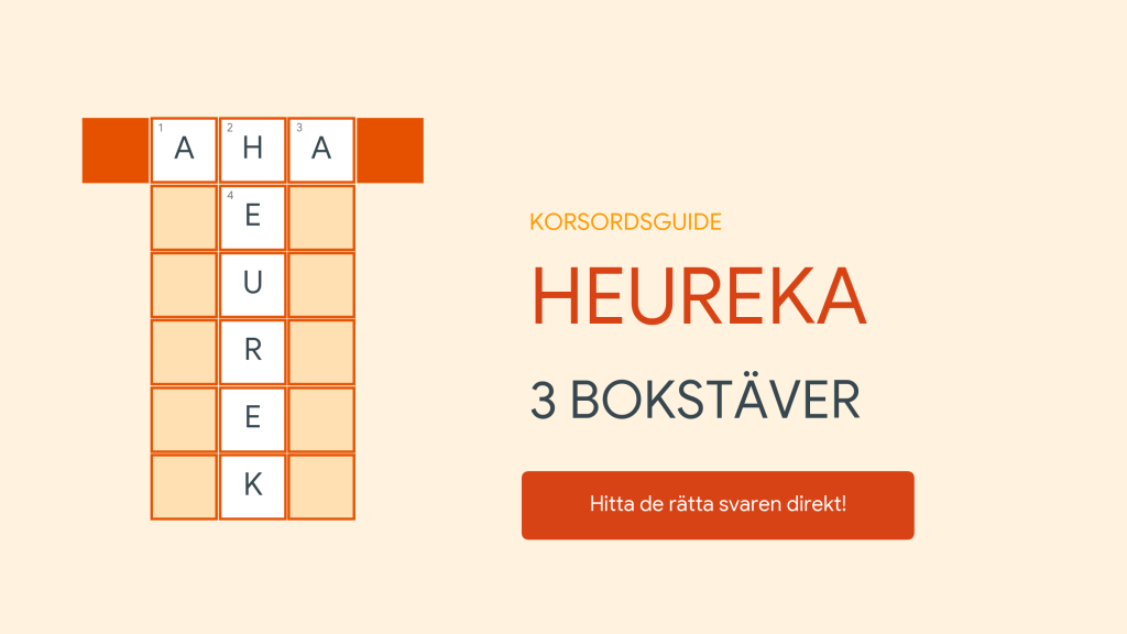 Heureka korsord 3 bokstäver